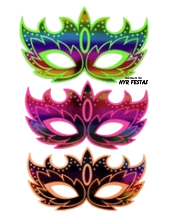 Mascara Papel Colorida Sortidas C/12 Ref.mod 926 Nyr