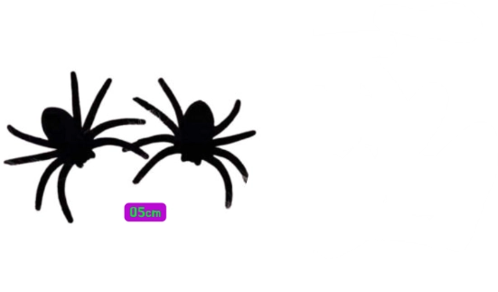 Kit Aranha Preta C/2un 5cm E Esponja Nyr