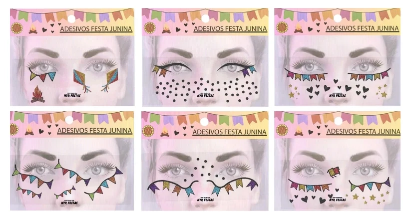 Adesivo De Corpo P/festa Junina Sortidos Nyr