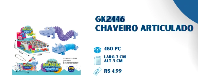 Gk2446 480 Pc/cx Animal Articulado 7899958239326