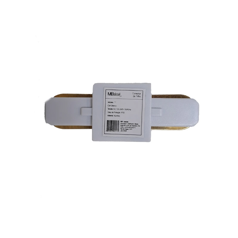 Conector Reto Para Emenda De Trilho Eletrificado Branco