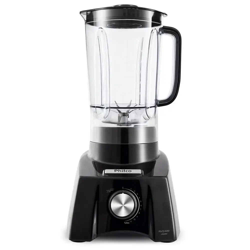 Liquidificador Philco 1400w Com Capacidade De 3,1l E 11 Velocidades Plq1400 127v Preto
