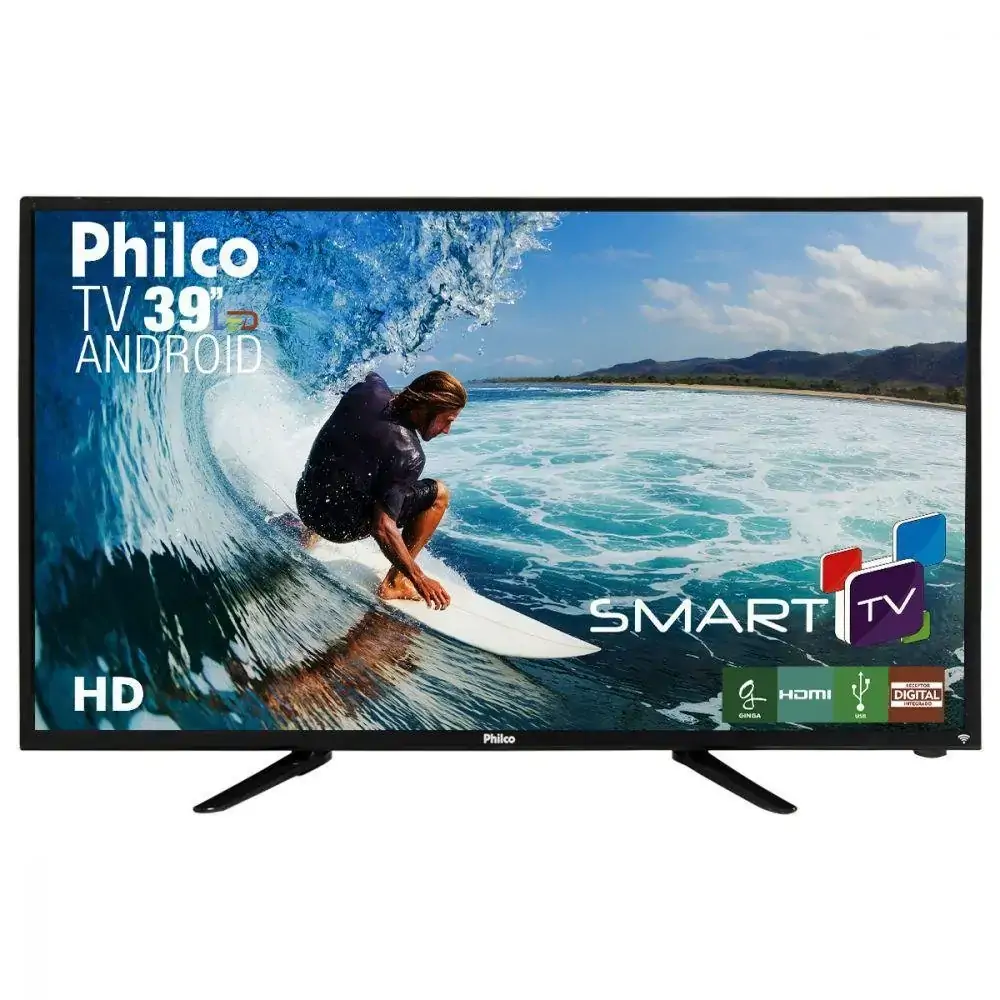 TV Led Android HD Smart 39 Preto Philco PH39N91DSGWA Bivolt