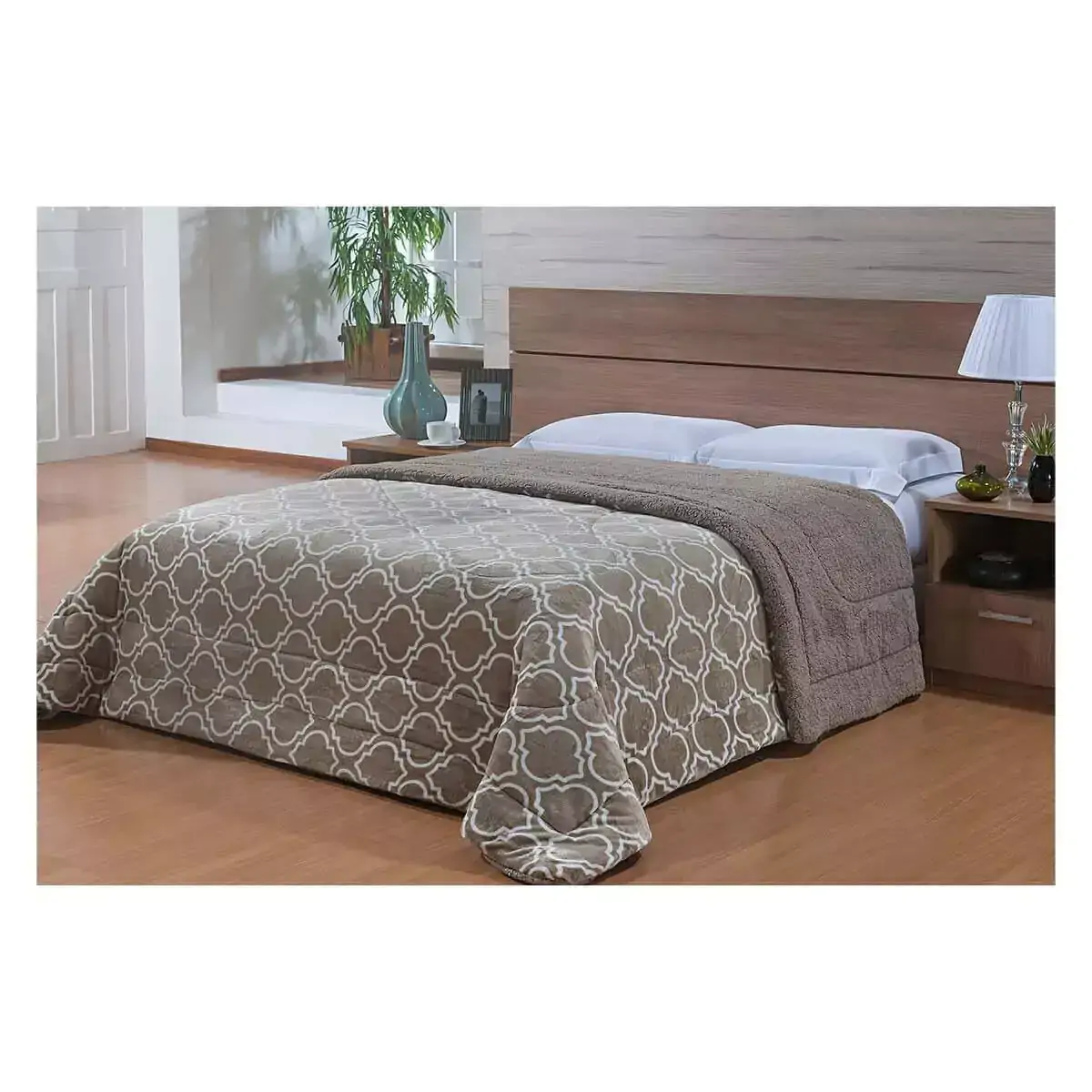 Edredom King Size Coberdrom Grande Macio Geometric Des 01