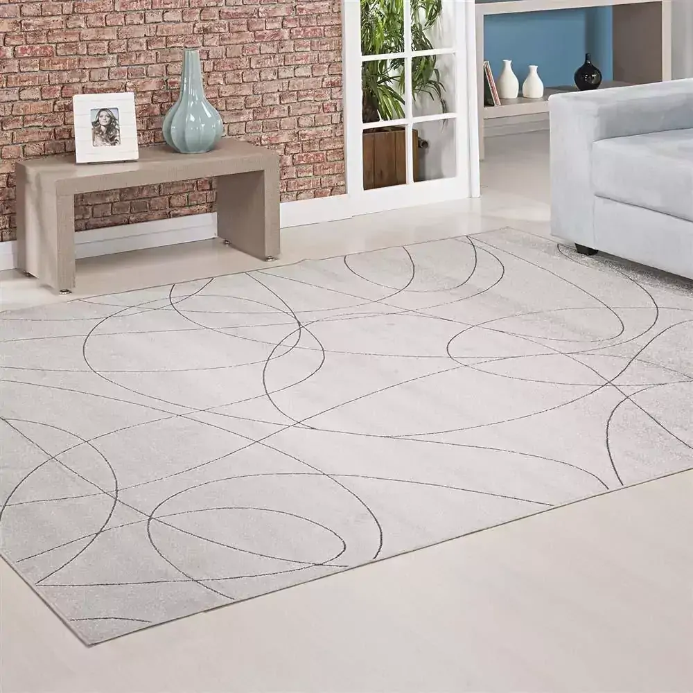 Tapete para Sala Belga Innove 01 Bege-Cinza 2,00X2,50M - Niazitex