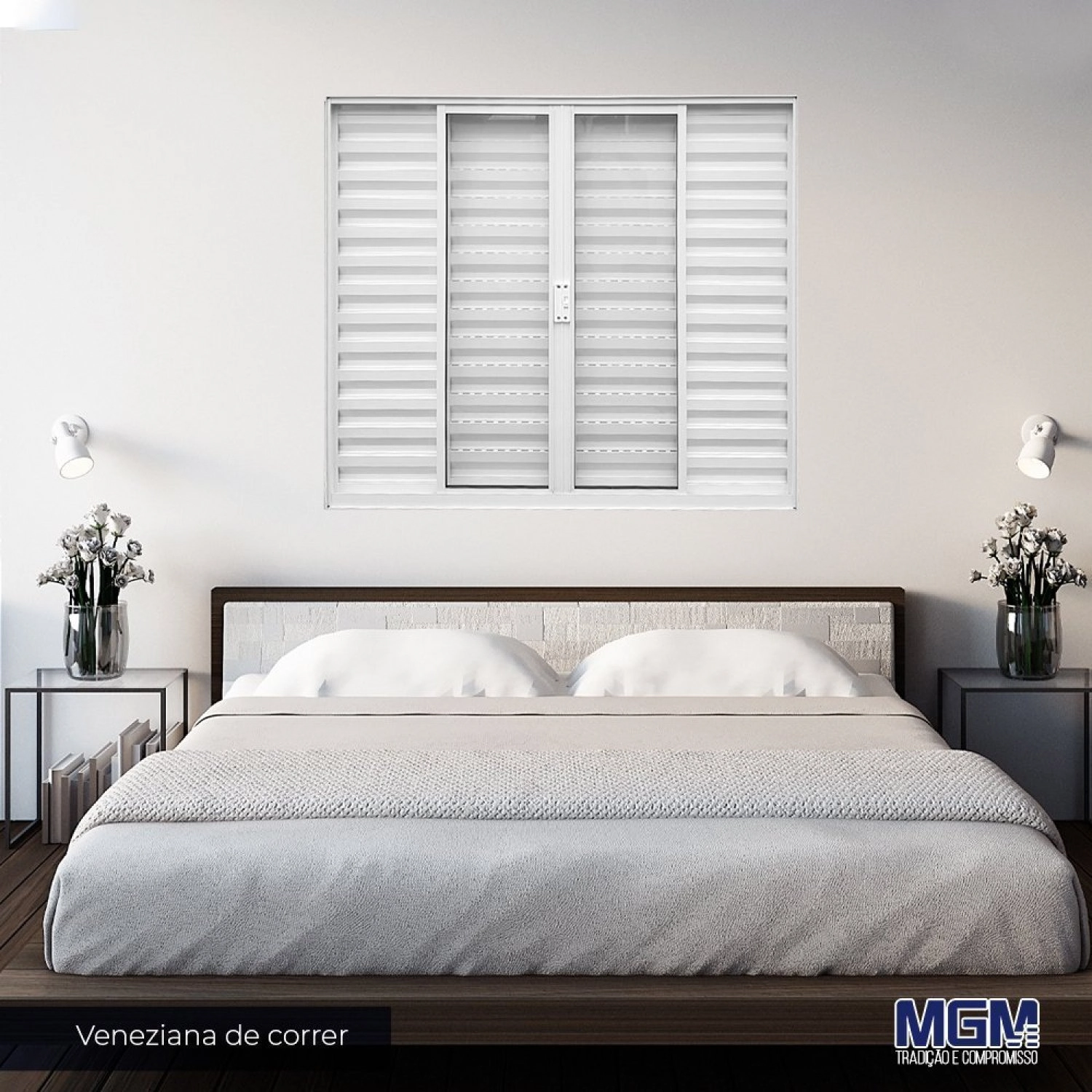 Janela De Alumínio De Correr 100x150cm 6 Folhas Com Vidro Liso Soft Plus Mgm Branco Branco