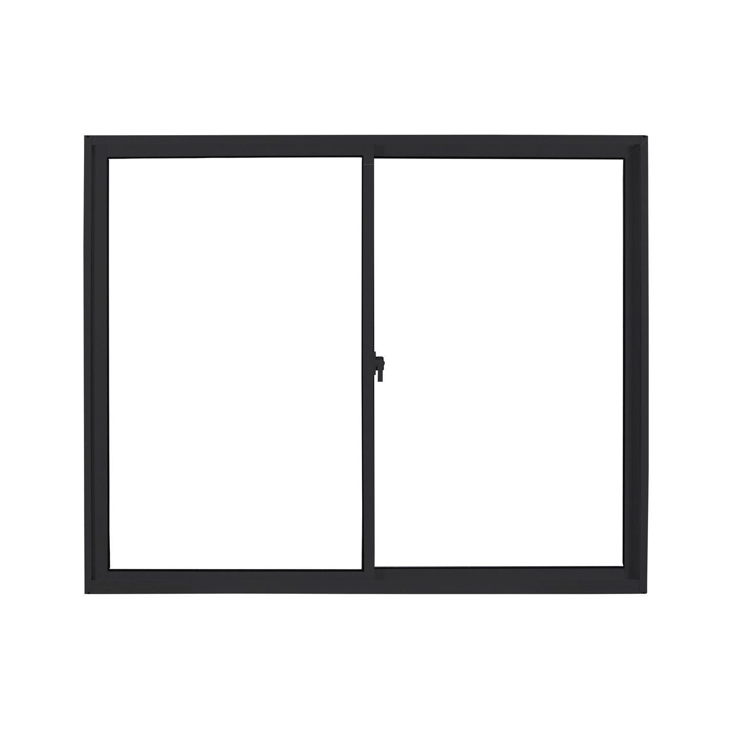 Janela De Aluminio De Correr 100x150cm 2 Folhas Com Soft Preto