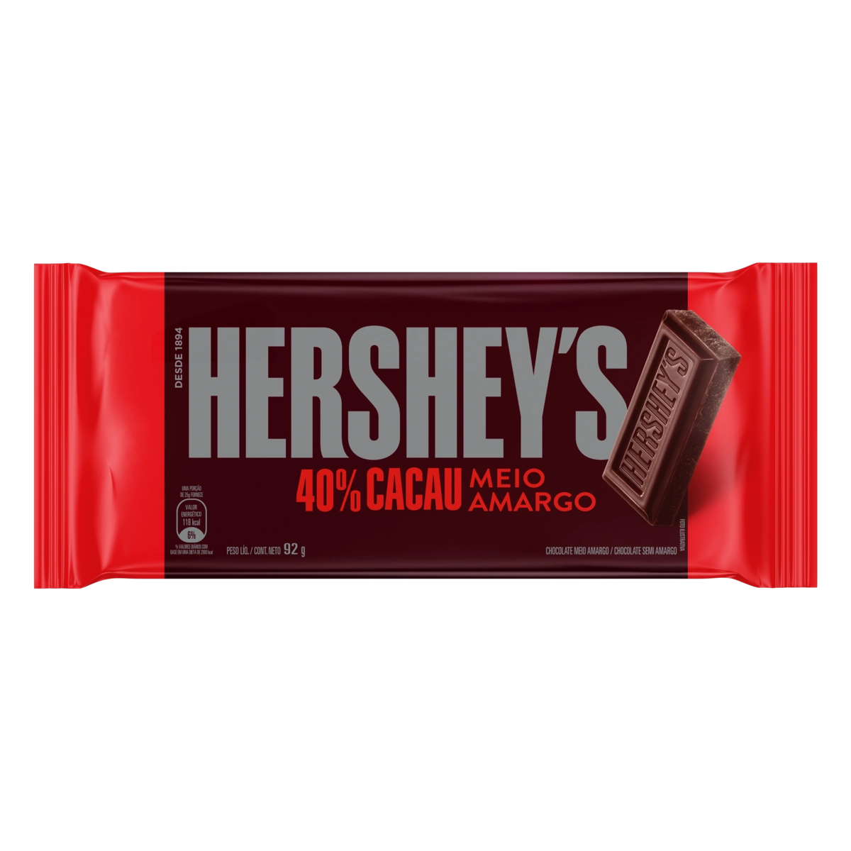 Choc Hersheys 92g Meio Amargo