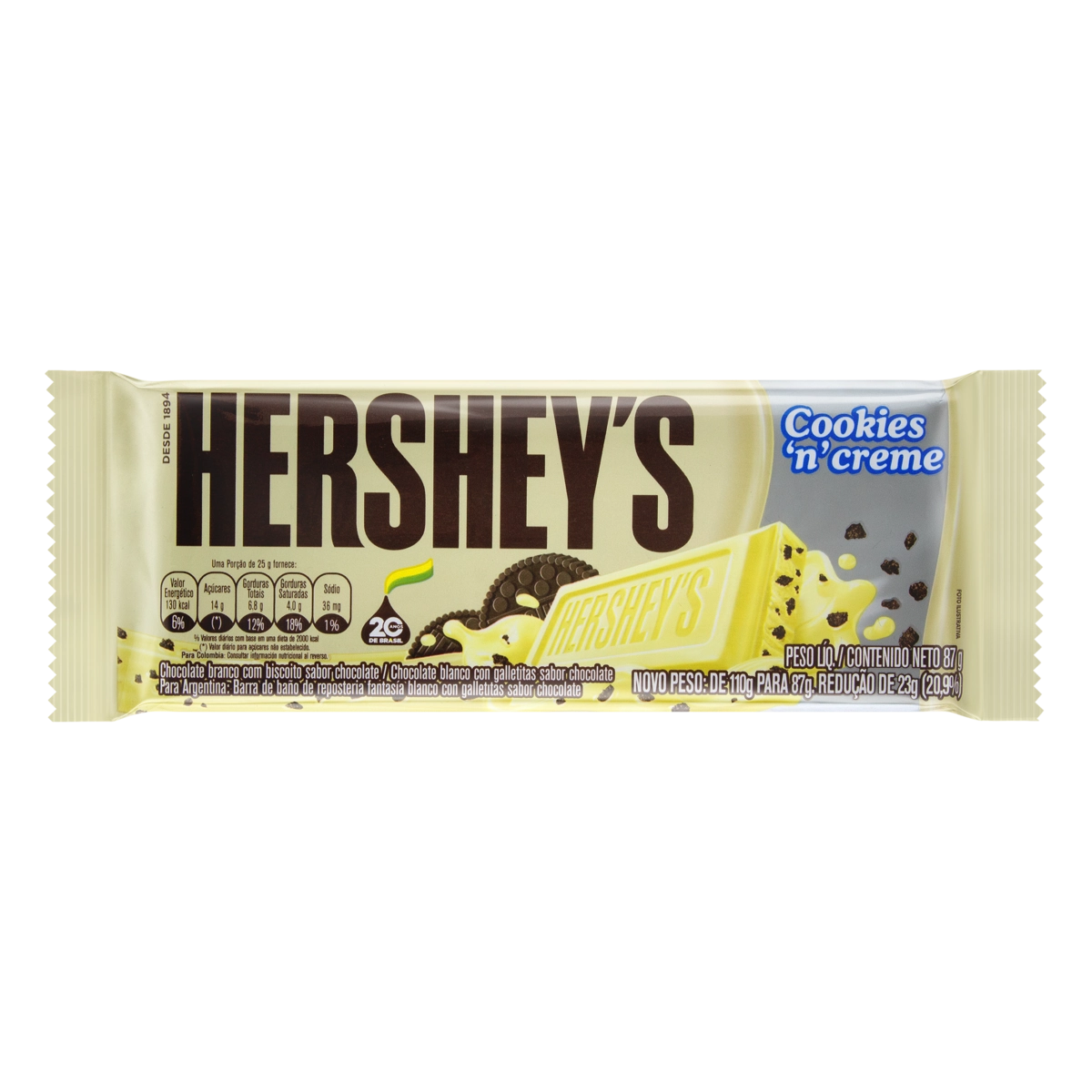Choc Hersheys 87g Cookies Creme