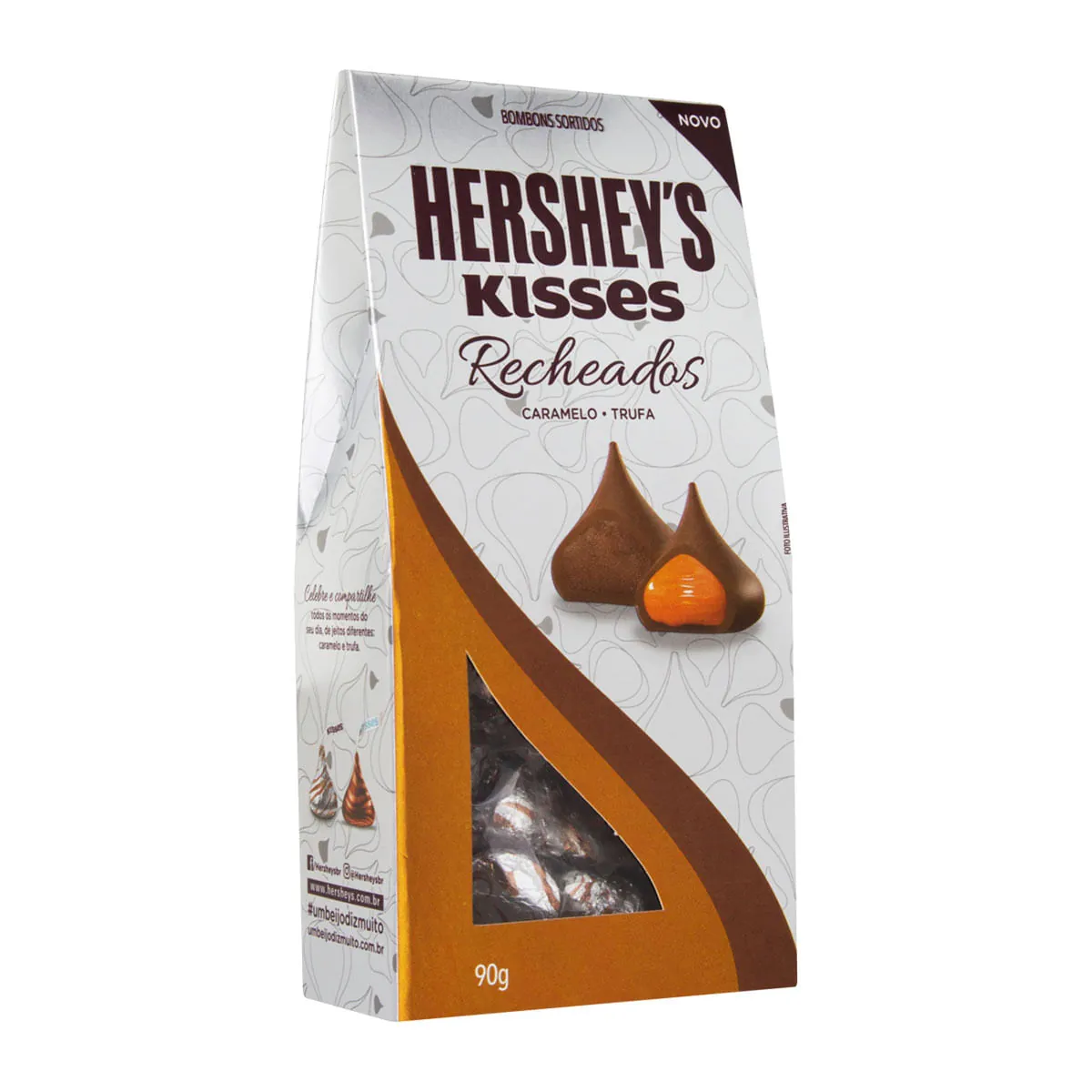 Bombom Sortido Hersheys Kisses Recheados Caixa 90g