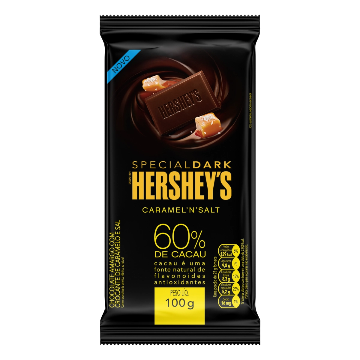 Chocolate Amargo 60 Cacau Caramel N Salt Hersheys Special Dark Pacote 100g