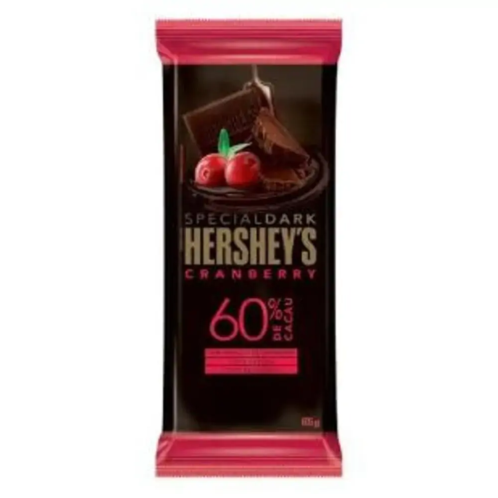Barra de Chocolate Hershey's Special Dark Cranberry 60% Com 85g