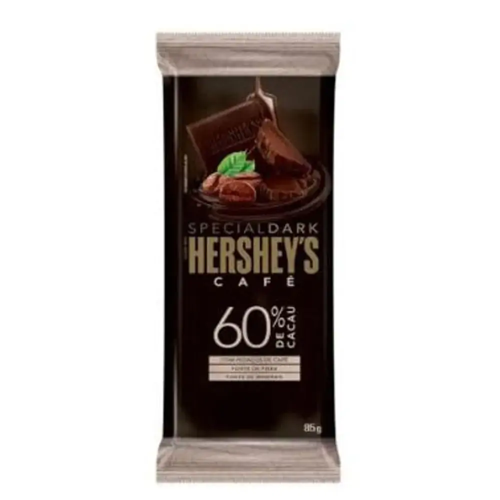 Barra de Chocolate Hershey's Special Dark Café 60% Com 85g