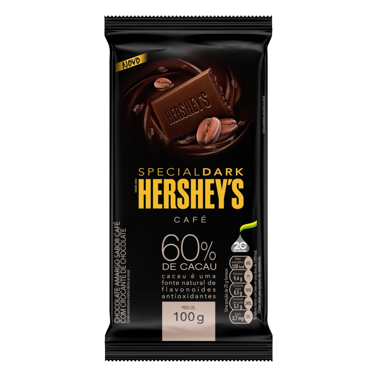 Choc Hersheys Special Dark 60 Cacau Cafe 85g