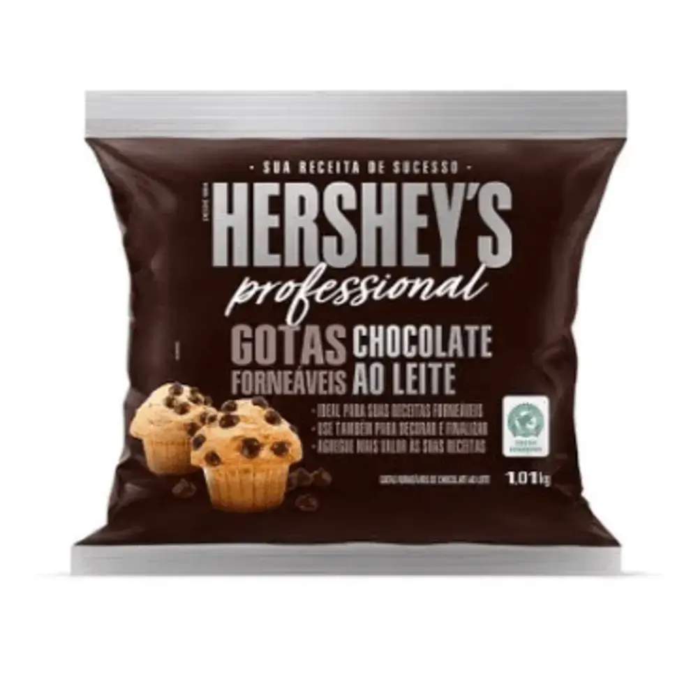 Chocolate ao Leite Gotas Hershey's Professional Pacote 1,01 Kg