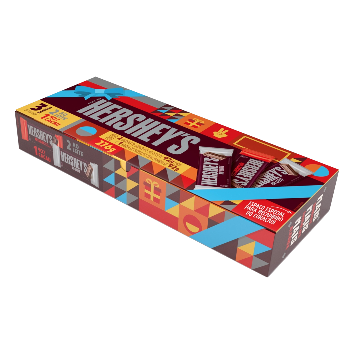 Kit 2 Chocolates Ao Leite 1 Meio Amargo 40 Cacau Hersheys 276g