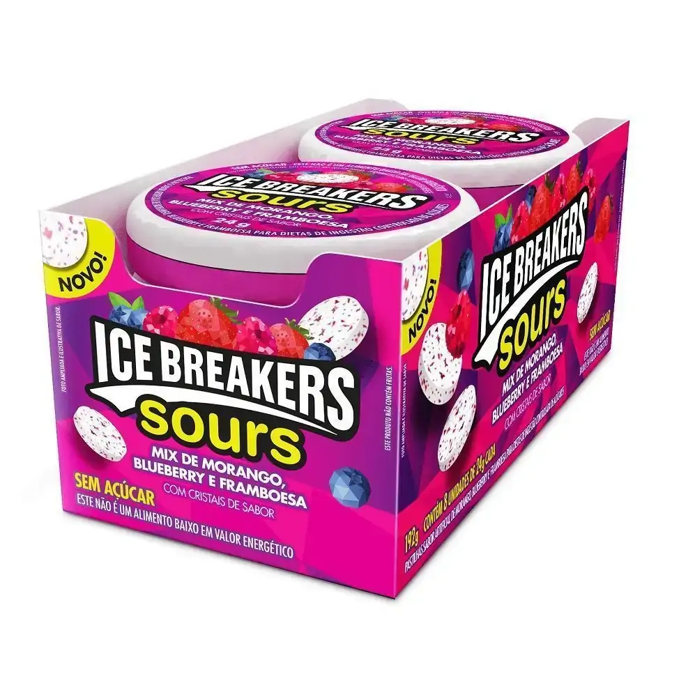 Bala Sem Acucar Icebreakers Sours 24g 01dpx8unx24g 01817