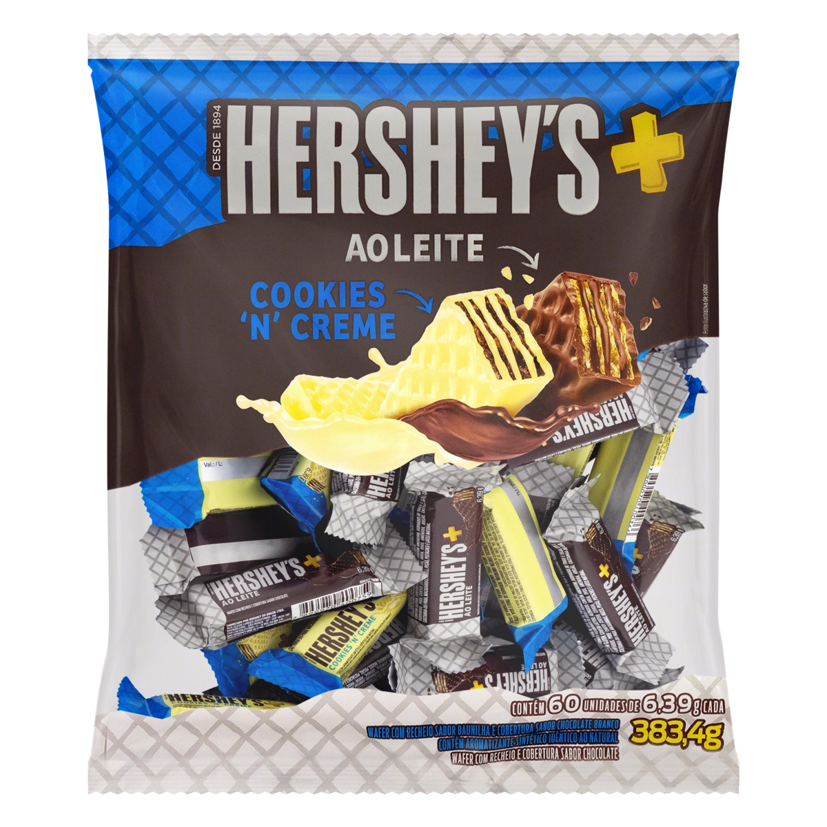 Wafer Hershey´s Mais Pacote Sabores Mistos 383g
