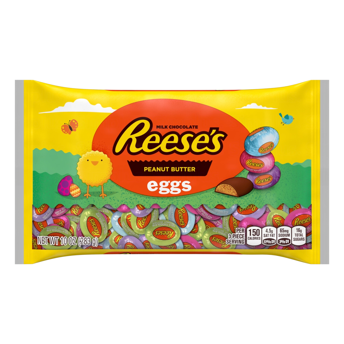 Miniovos De Chocolate Ao Leite Recheio Pasta De Amendoim Reeses Eggs Pacote 283g