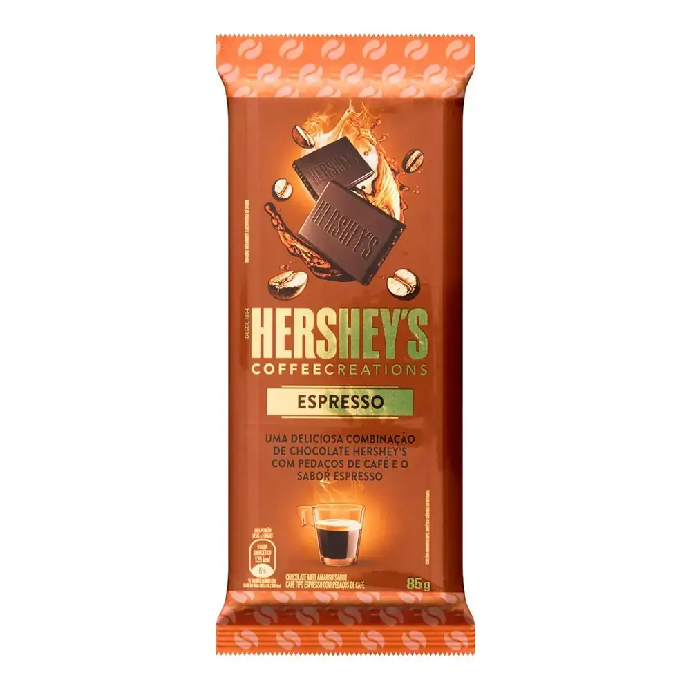 Chocolate com Pedaços de Café Espresso Hershey's Coffee Creations 85g