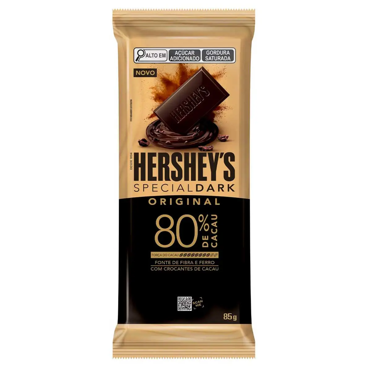 Barra de Chocolate Hershey's Special Dark Tradicional 80% Com 85g