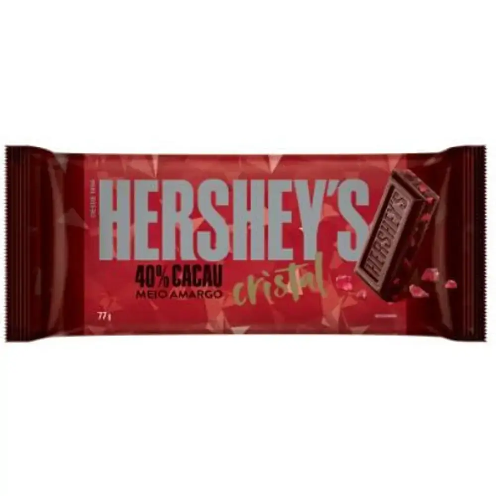 Chocolate Meio Amargo 40% Cacau Cristal Hershey's Pacote 77g