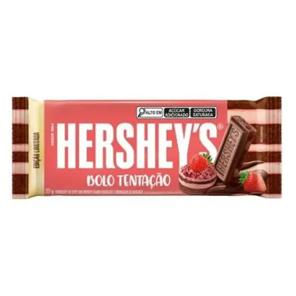 Chocolate Ao Leite Com Biscoito Bolo Tentação Hersheys Pacote 77g