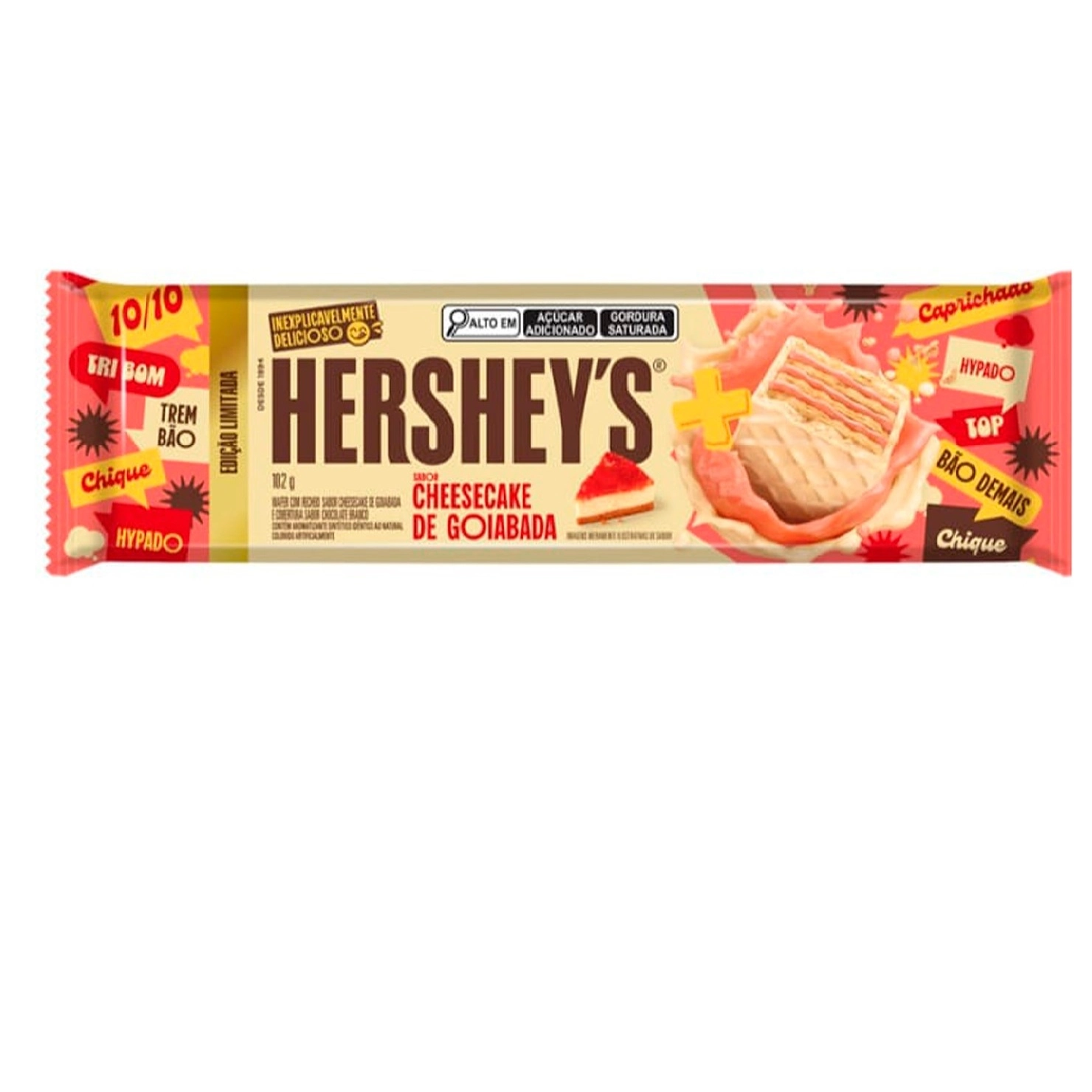 Choc.hersheys Wafer 102g Cheesecake De Goiaba Cob.choc.branco