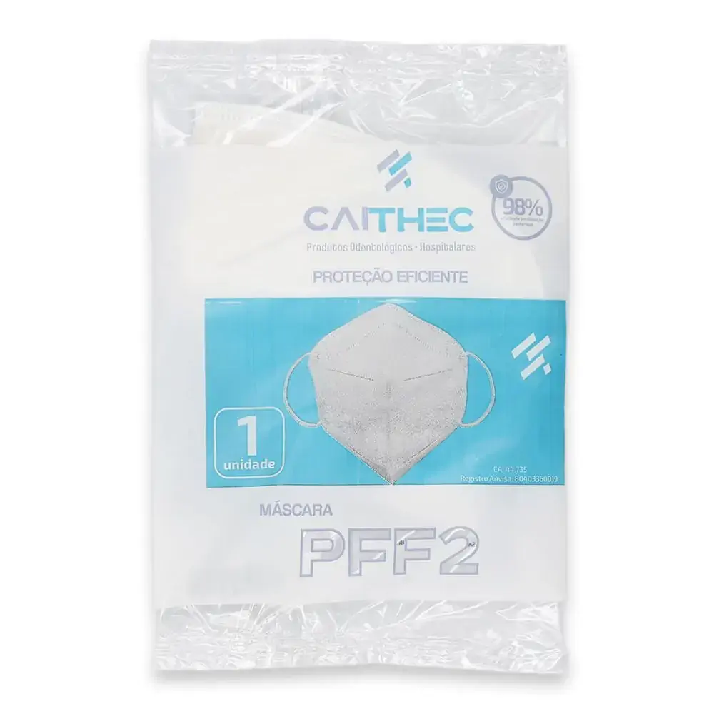 Mascara De Proteção N95 Pff2 com Elástico na Orelha - Caithec - Mascara De Proteção N95 Pff2 Branca