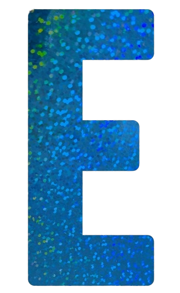 Letra Decorativa E 16cm Azul