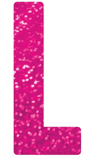 Letra Decorativa L 16cm Rosa