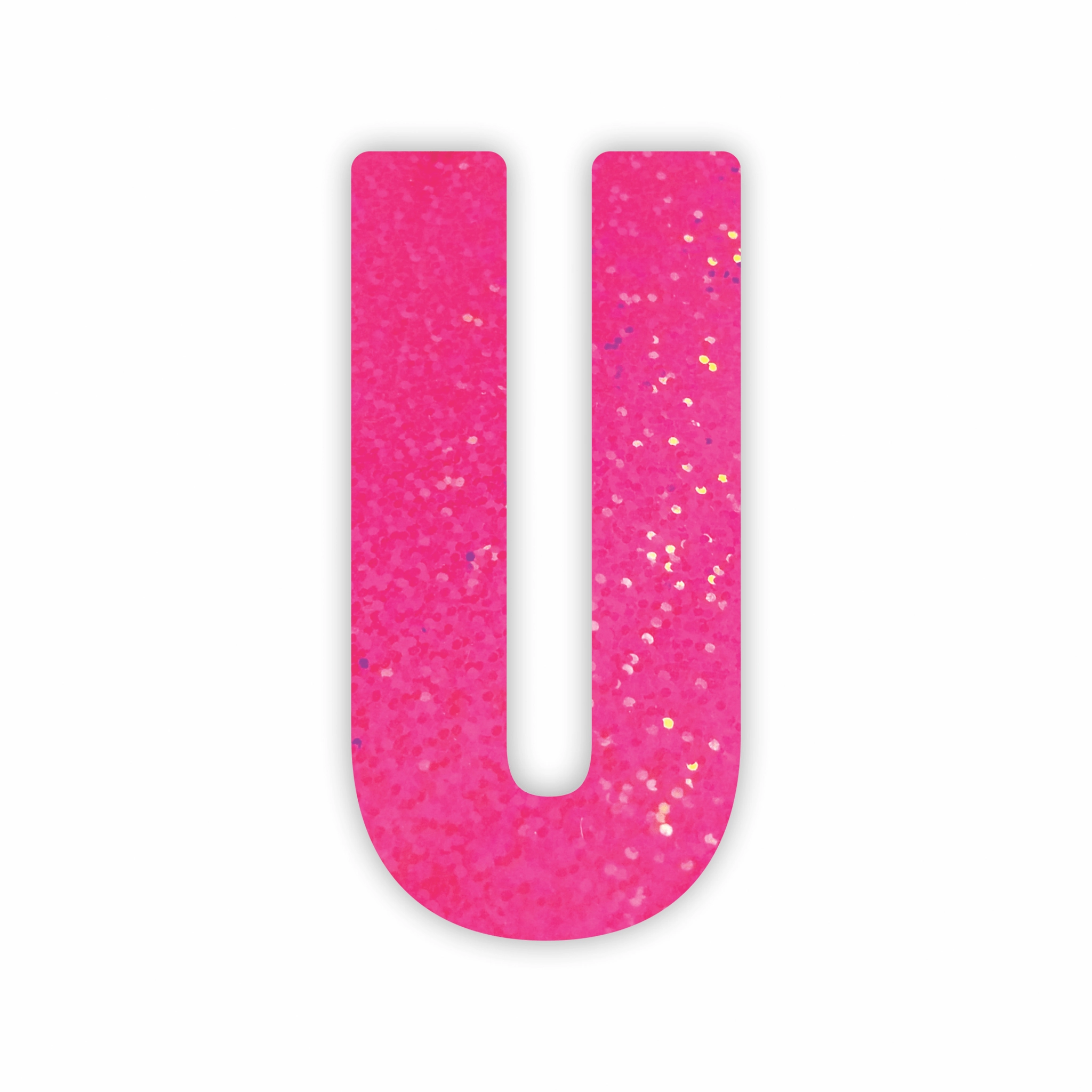 Letra Decorativa U 16cm Rosa