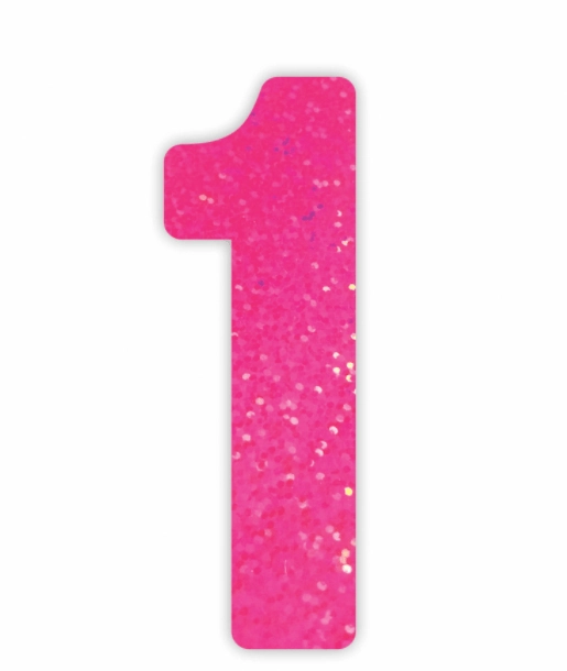 Numero 1 Decorativo 16cm Rosa