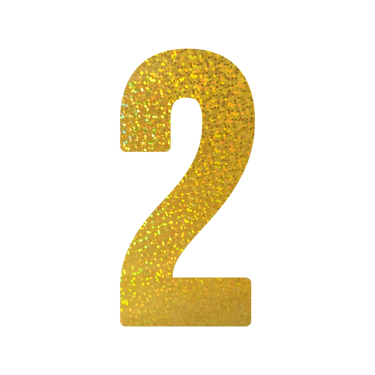 Numero 2 Decorativo 16cm Dourada