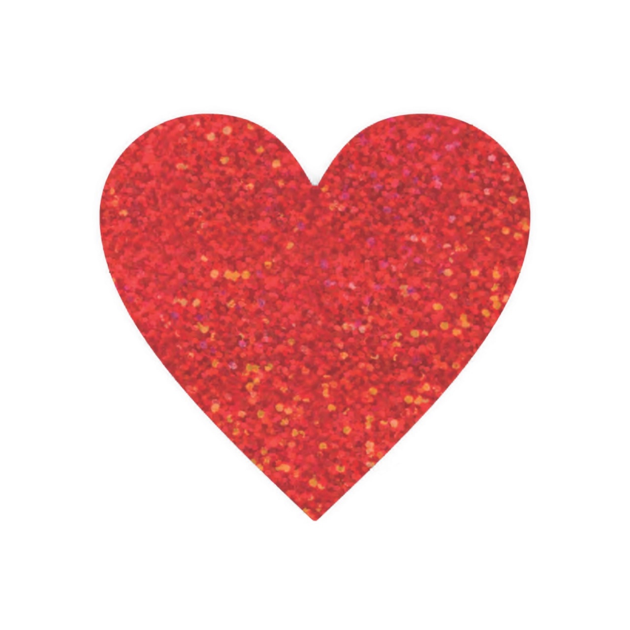 Aplique Dec Coracao Verm Glitter Peq