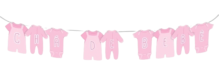 Varal Cha Bebe Rosa