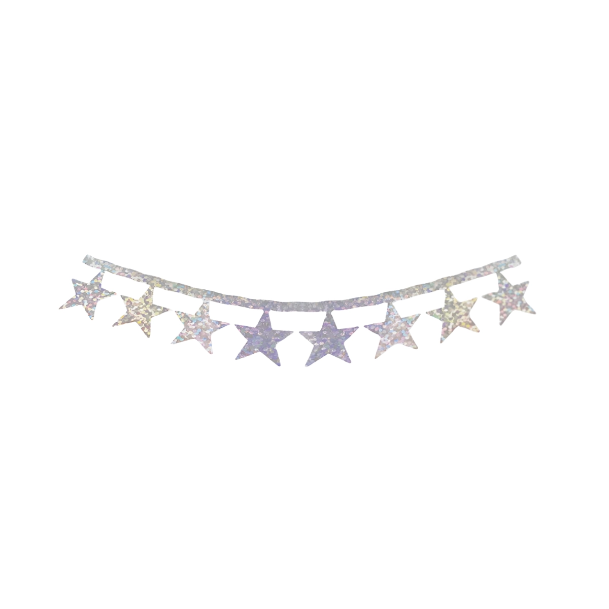 Mini Varal Estrelinhas Glitter Prata 2m Marques