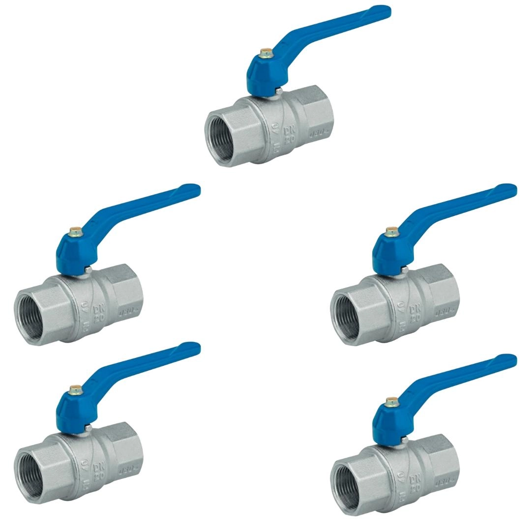 Kit 5 Registros Esfera Docol 1/2 Cromado Alavanca Azul