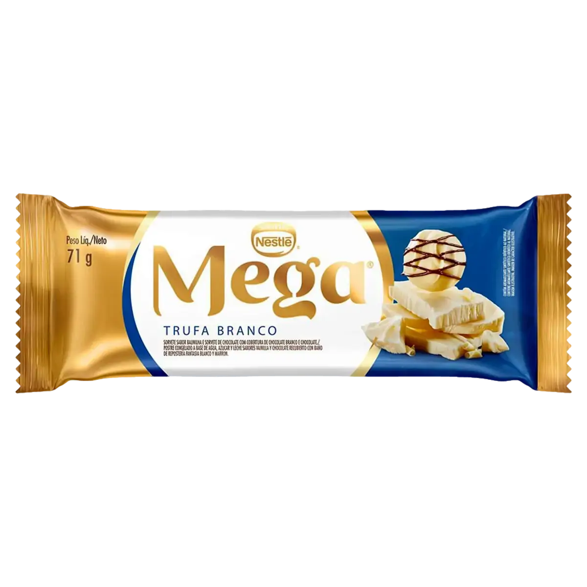 Sorvete Trufa Branco Mega Pacote 71g