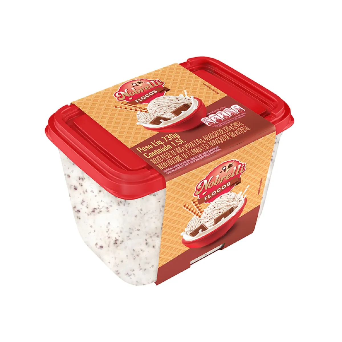 Sorvete Flocos Nobrelli 1,5L