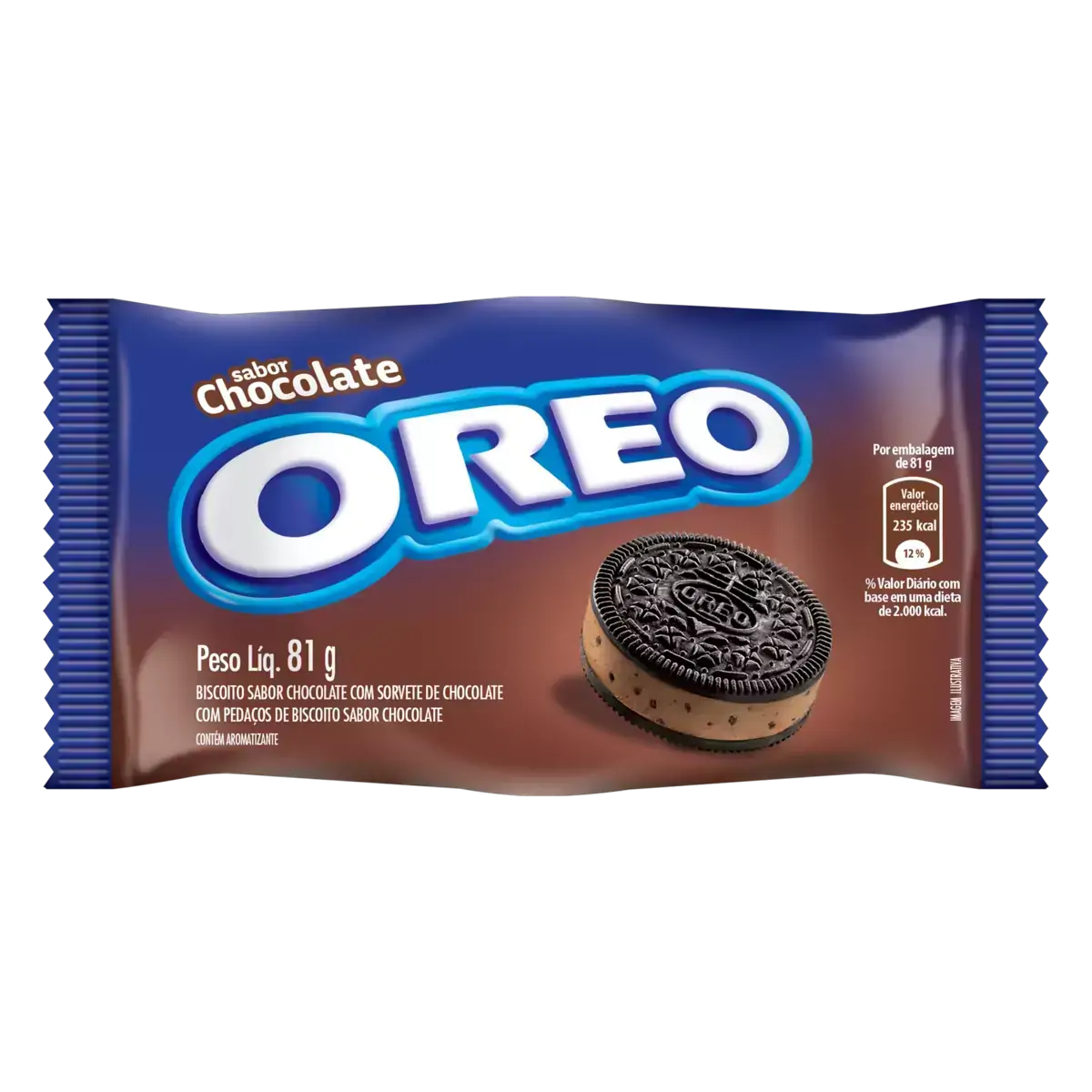 Sorvete Chocolate Oreo Pacote 81g