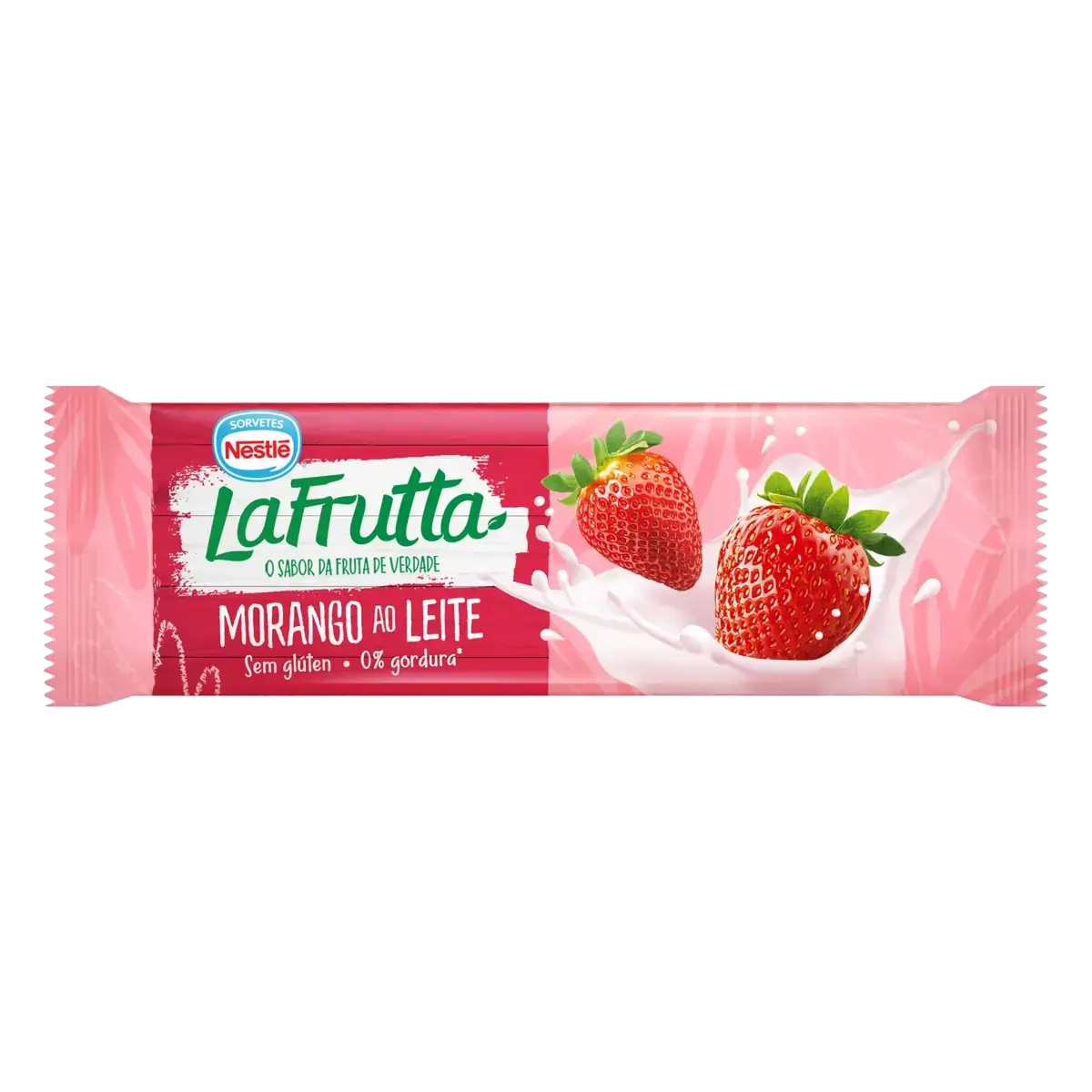 Picolé Morango Ao Leite La Frutta Pacote 53g
