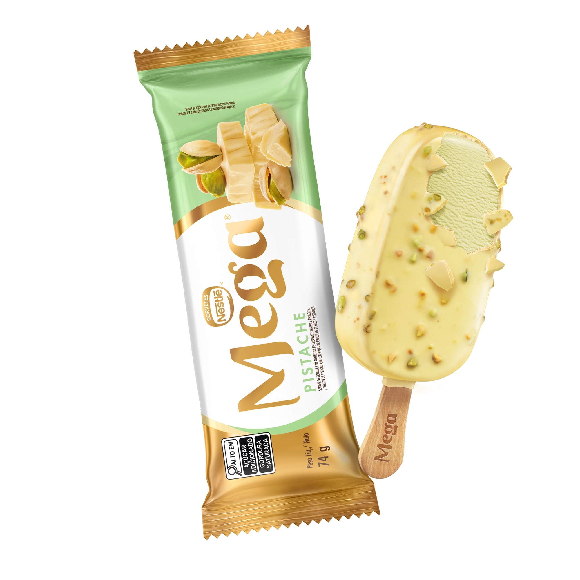 Sorvete Pistache Mega Pacote 74g