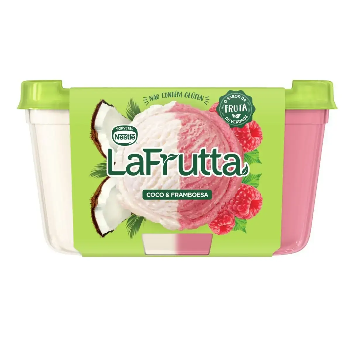 Sorvete LAFRUTTA Framboesa + Coco 1 Litro