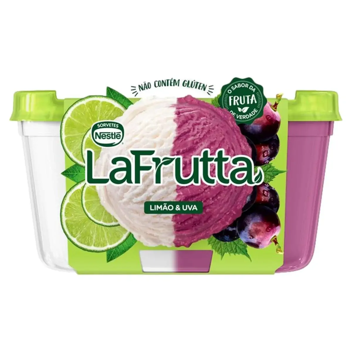 Sorvete LAFRUTTA Uva + Limão 1 Litro