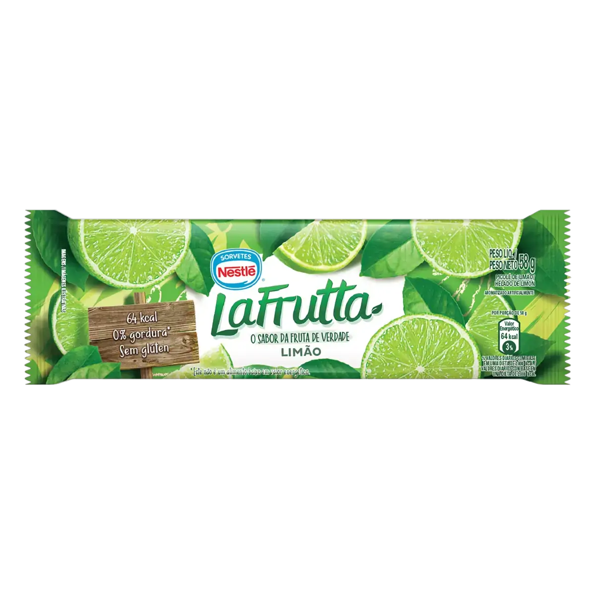 Picolé Limão La Frutta Pacote 66g