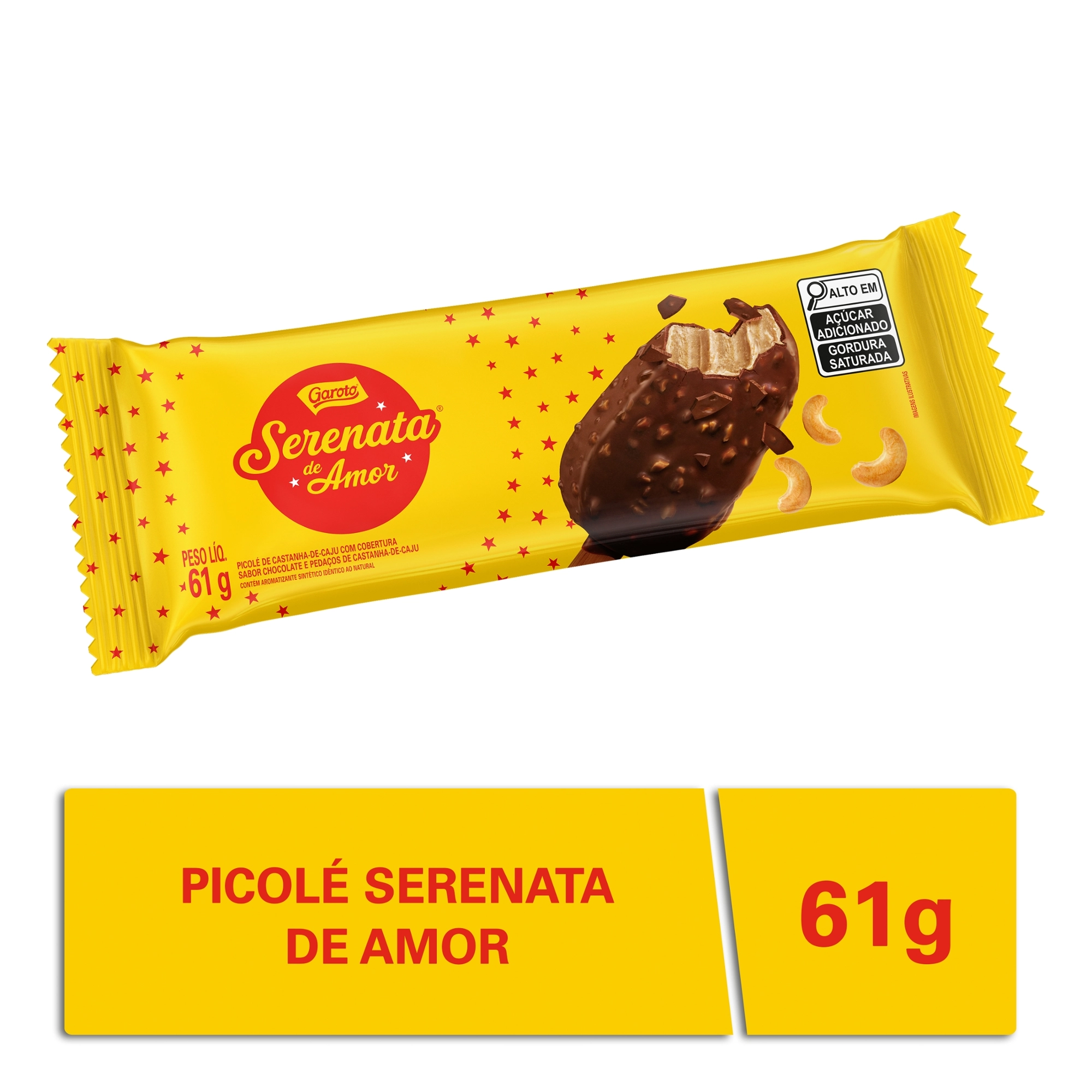 Picolé Serenata De Amor Garoto Pacote 61g