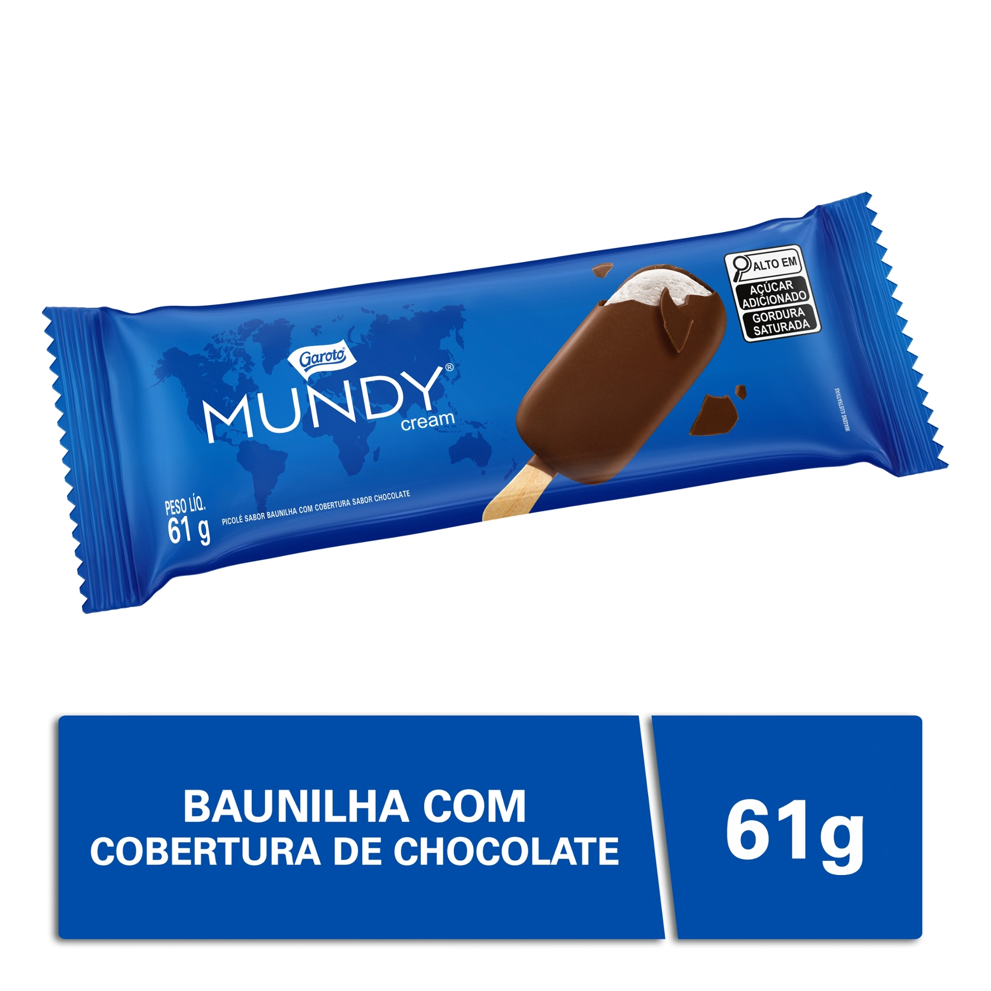 Picolé Mundy Cream Garoto Pacote 61g