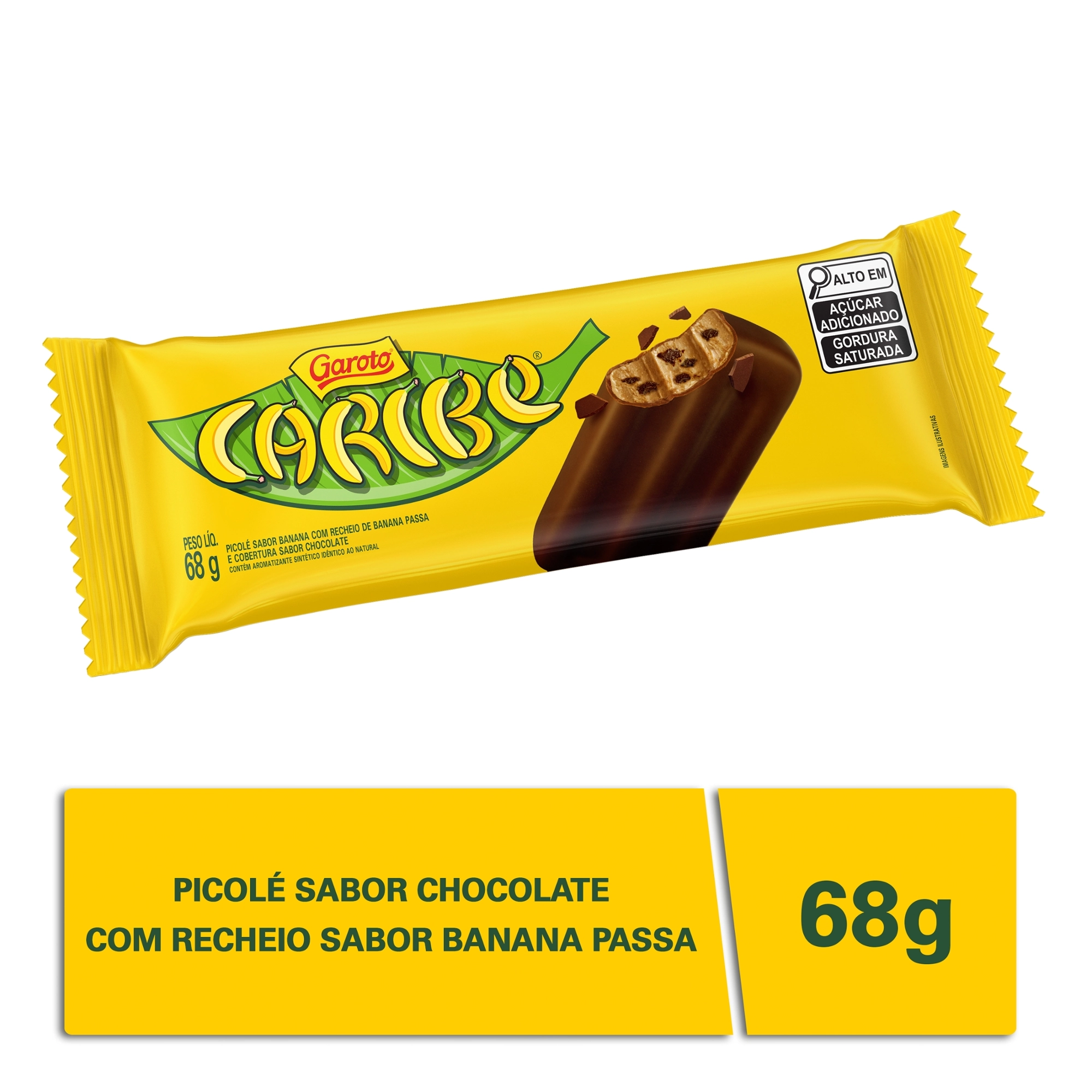 Picolé Caribe Garoto Pacote 68g