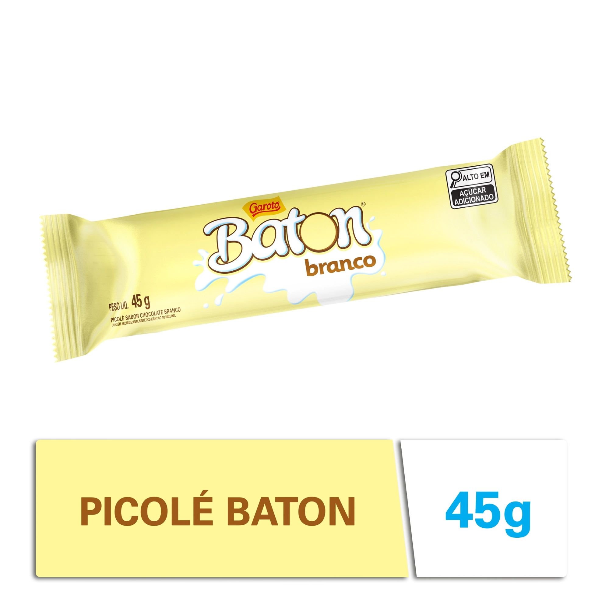 Picolé Baton Branco Garoto Pacote 45g